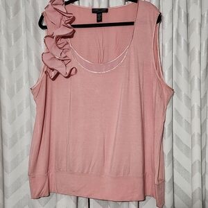 Cable & Gauge Pink Dressy Top Blouse